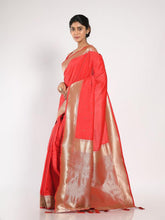 Kavvya Red Soft & Lightweight Mulberry Silk Weaving Saree - KAVVYA